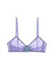 Flat image of purple cotton bra 