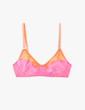 Lush orange silk willow bra
