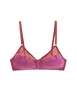 Pink cotton bralette with orange silk product image
