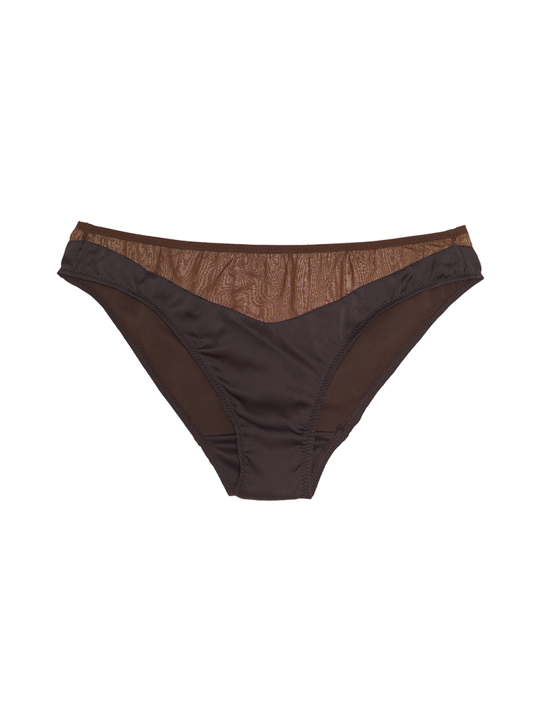 brown two-toned silk panty by Araks