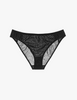 flat of black cotton and silk panty