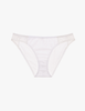 flat of white cotton and silk panty