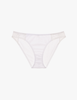 flat of white cotton and silk panty