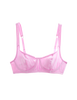 The Gita silk bra in pink.