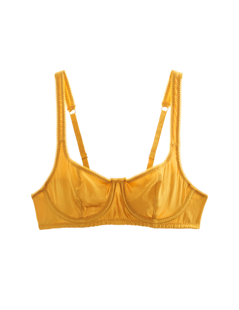 The Gita silk bra in gold