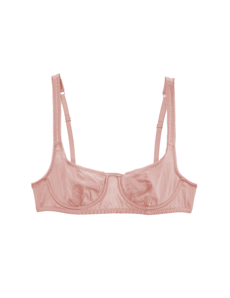 flat of nude silk underwire bra by Araks