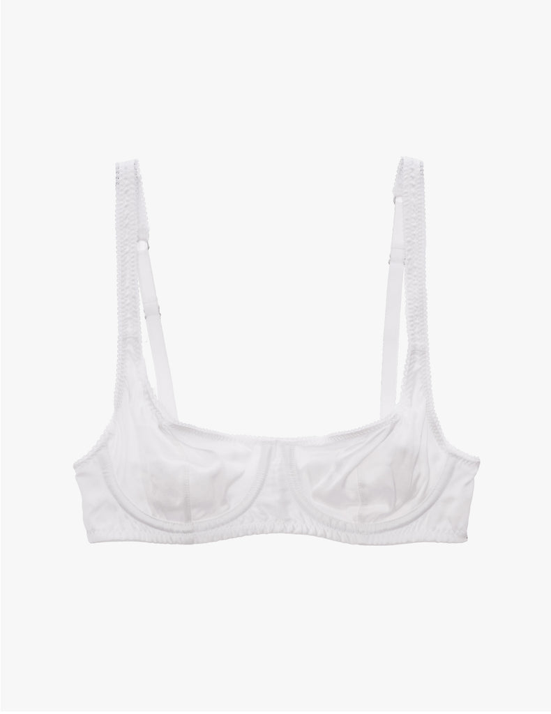 Araks gita underwire bra in white on a white background