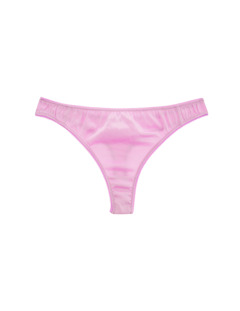 The silk Grier thong in pink.