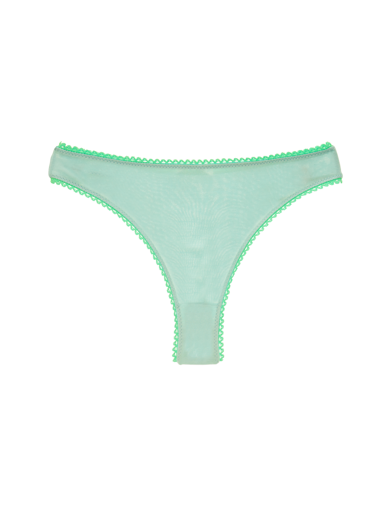 Light green cotton thong