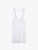 Flat of white cotton tank top