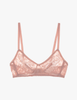 beige lace wireless bralette by Araks
