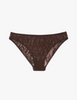 a flat lay image of the tris panty in carob brown
