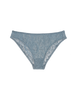 Flat image of grey lace panty. 