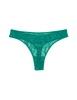 Flat of green lace thong