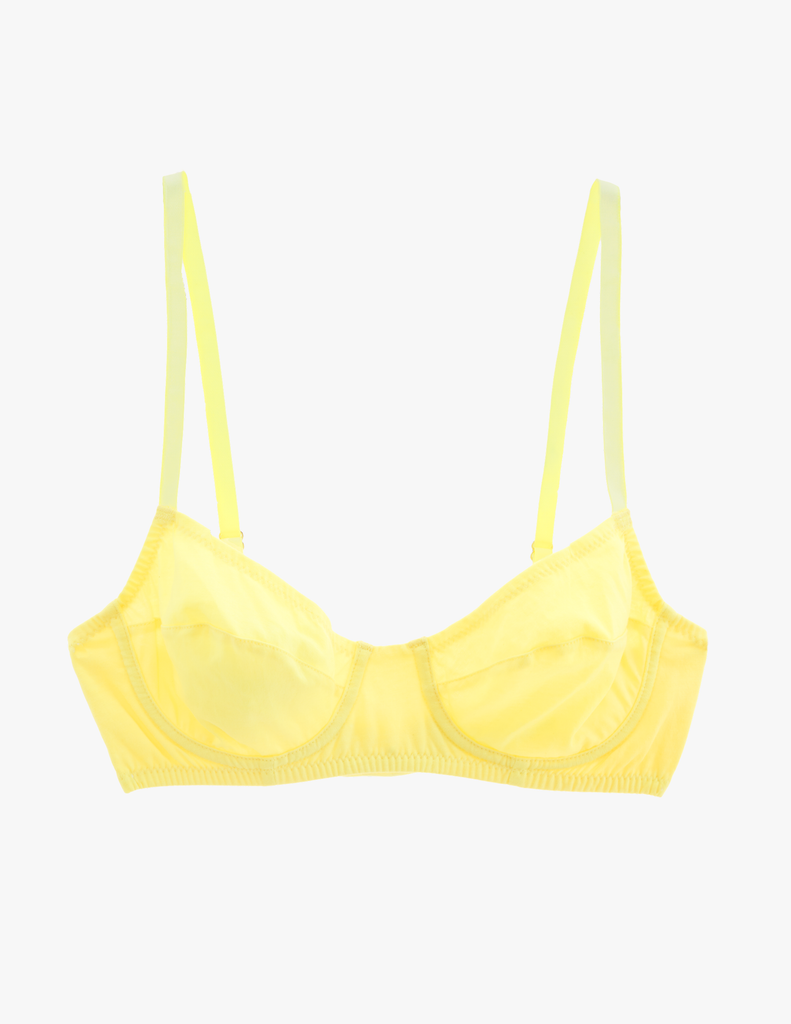 Beau Underwire Bra in a bright pollen yellow.