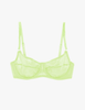 light green cotton underwire bra by Araks