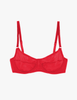 The araks beau underwire bra in scarlet red