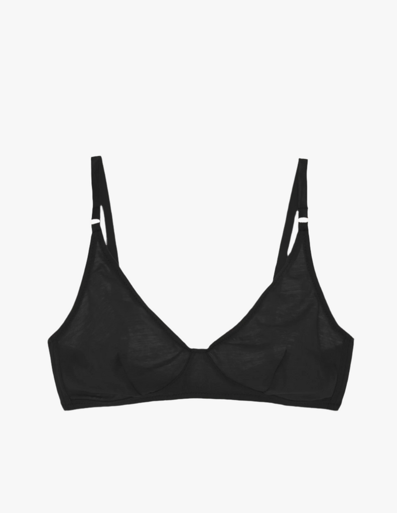black cotton wireless bra by Araks