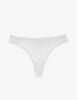 Flat of white cotton thong