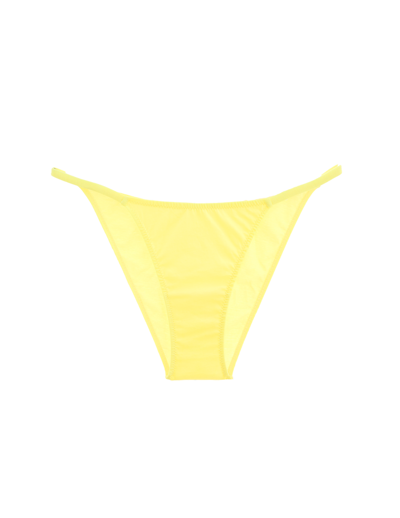 Bisoux Panty in bright pollen yellow.