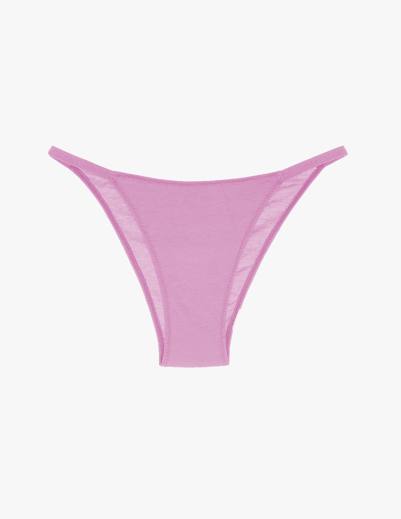 pinkish purple cotton panty on white background
