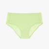 a light green mid rise panty