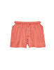 Flat of pink pajama shorts.