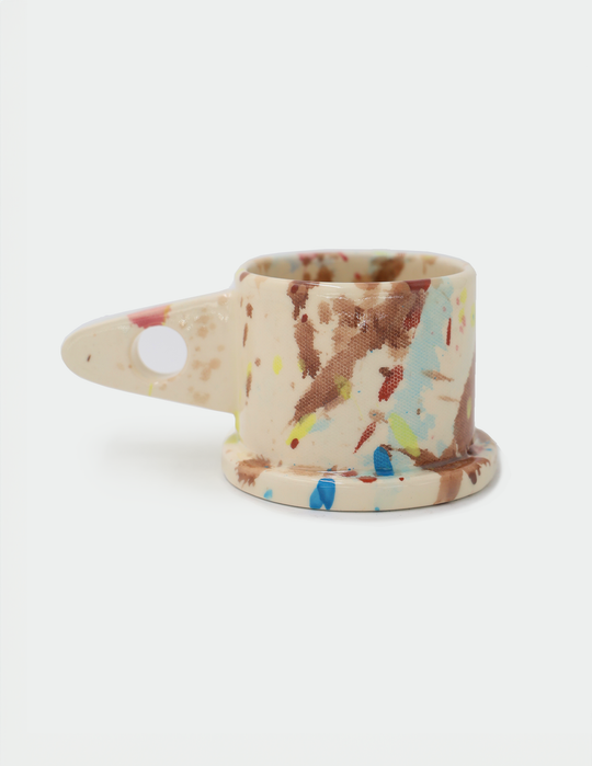 Brown and Pink Splatter Mug by Peter Shire