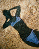 A shadow with a bra and panty set.