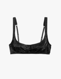 the penelope silk bralette in black