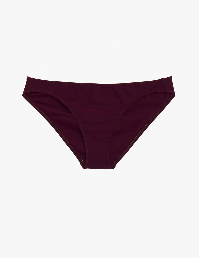 Low rise burgundy Piper Bikini Bottom