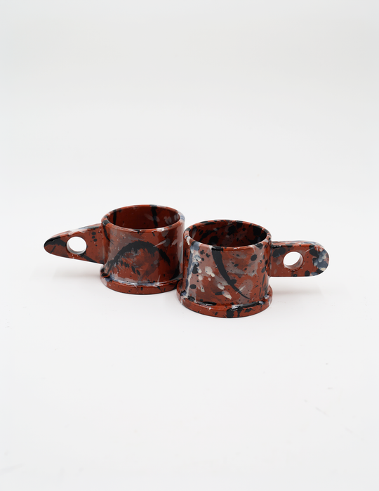 Brown and Grey Splatter Mug by Peter Shire