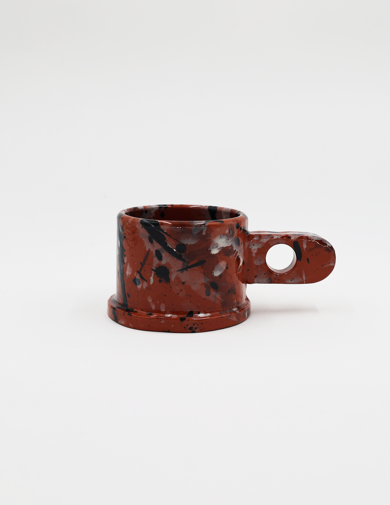 Brown and Grey Splatter Mug by Peter Shire