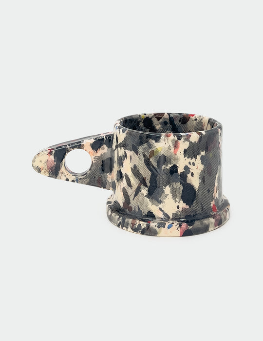 Black and White Splattered Mug by Peter Shire
