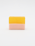 Araks handmade Two-tone yellow and pink bar of soap on a white background