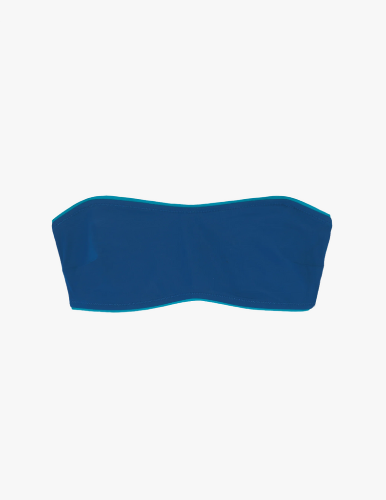 Flat image of blue bandeau top
