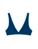 Flat image of blue bikini top 