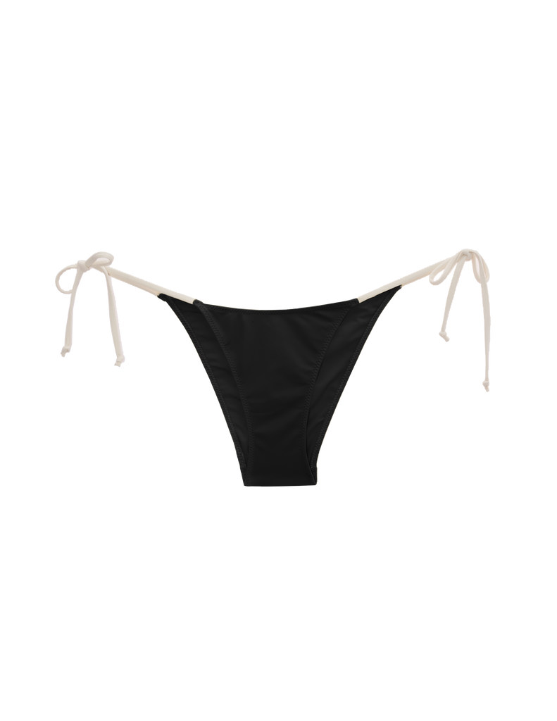 flat lay image of nadia bikini bottom in black 