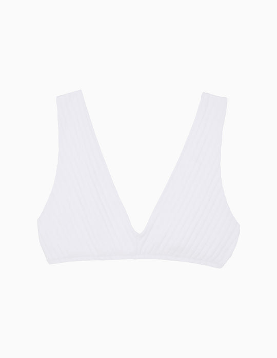 Una Bikini Top White Rib