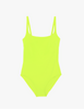 neon yellow one piece suit