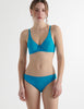 Woman in blue Waverly Lace underwire