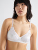 detail of woman in white bra