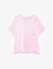 pink silk t-shirt with pocket by Araks
