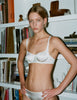 WOMAN IN WHITE SILK BRA AND PANTY