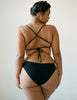 back view of woman in bikini