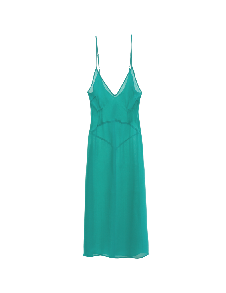 flat of green dress