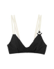 black bikini top with anchor detail by Araks