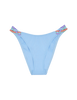 blue bikini bottom with pink and blue braided straps by Araks