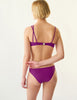 back shot of purple bikini top and bottom