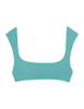 Flat image of light aqua swim top